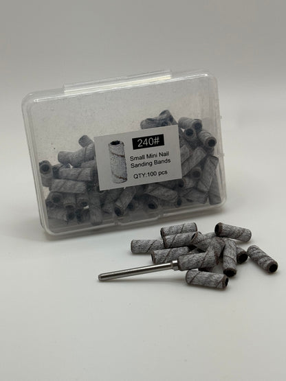 240 GRIT MINI SANDING BANDS 100 PCS