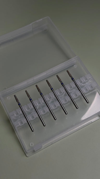 6 pc Tapered Barrel Cuticle Bit Medium Grit